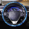 Blue Camo Print Steering Wheel Cover-grizzshop