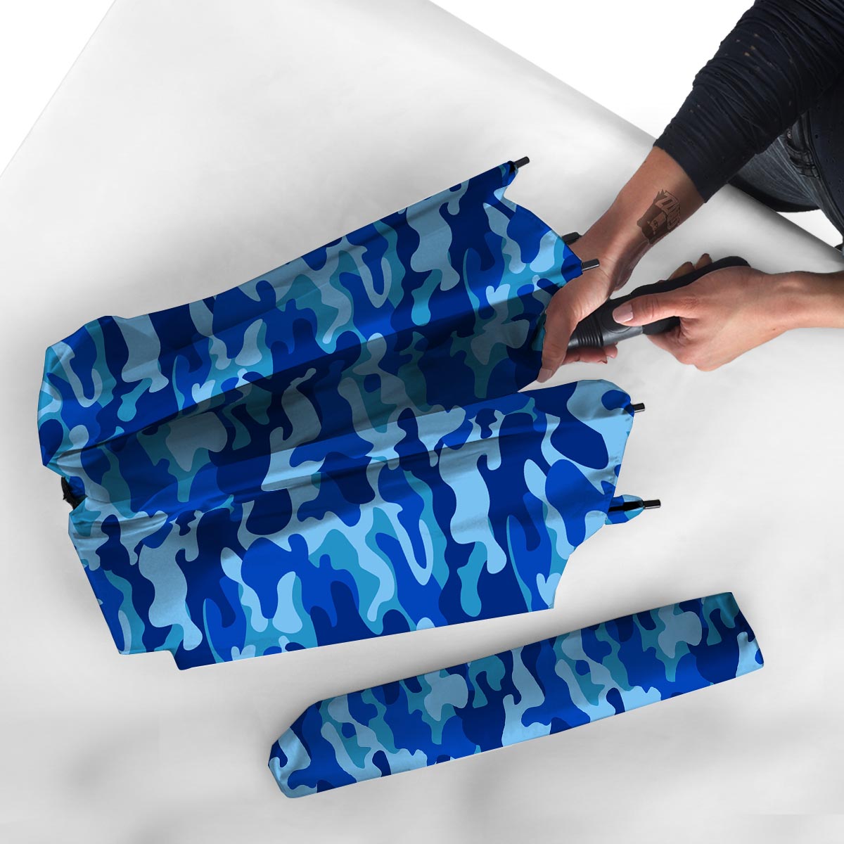 Blue Camo Print Umbrella-grizzshop