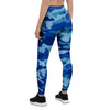 Blue Camo Print Women's Leggings-grizzshop