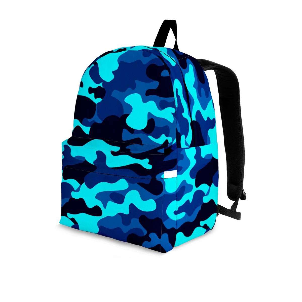 Blue Camoflage Print Backpack-grizzshop