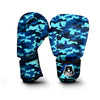 Blue Camoflage Print Boxing Gloves-grizzshop