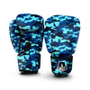 Blue Camoflage Print Boxing Gloves-grizzshop