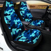 Blue Camoflage Print Car Seat Covers-grizzshop