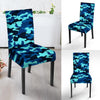 Blue Camoflage Print Chair Cover-grizzshop