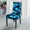 Blue Camoflage Print Chair Cover-grizzshop