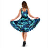 Blue Camoflage Print Dress-grizzshop