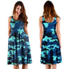 Blue Camoflage Print Dress-grizzshop