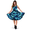 Blue Camoflage Print Dress-grizzshop