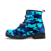 Blue Camoflage Print Men's Boots-grizzshop