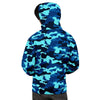 Blue Camoflage Print Men's Hoodie-grizzshop