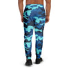 Blue Camoflage Print Men's Joggers-grizzshop