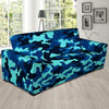 Blue Camoflage Print Sofa Cover-grizzshop