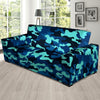 Blue Camoflage Print Sofa Cover-grizzshop