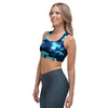 Blue Camoflage Print Sports Bra-grizzshop