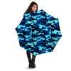 Blue Camoflage Print Umbrella-grizzshop