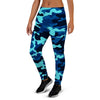 Blue Camoflage Print Women's Joggers-grizzshop