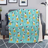 Blue Cat Print Blanket-grizzshop