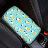 Blue Cat Print Car Console Cover-grizzshop