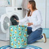 Blue Cat Print Laundry Basket-grizzshop