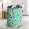 Blue Cat Print Laundry Basket-grizzshop