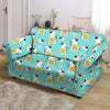 Blue Cat Print Loveseat Cover-grizzshop