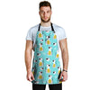 Blue Cat Print Men's Apron-grizzshop