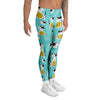 Blue Cat Print Men's Leggings-grizzshop