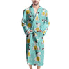 Blue Cat Print Men's Robe-grizzshop