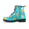 Blue Cat Print Women's Boots-grizzshop