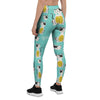 Blue Cat Print Women's Leggings-grizzshop