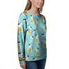 Blue Cat Print Women's Sweatshirt-grizzshop