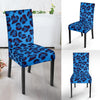 Blue Cheetah Leopard Pattern Print Chair Cover-grizzshop