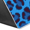 Blue Cheetah Leopard Pattern Print Floor Mat-grizzshop