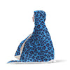 Blue Cheetah Leopard Pattern Print Hooded Blanket-grizzshop