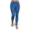 Blue Cheetah Leopard Pattern Print Pattern Women Leggings-grizzshop