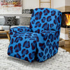 Blue Cheetah Leopard Pattern Print Recliner Cover-grizzshop