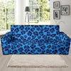 Blue Cheetah Leopard Pattern Print Sofa Covers-grizzshop