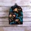 Blue Chinese Dragon Floral Print1 Backpack-grizzshop