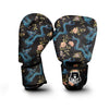 Blue Chinese Dragon Floral Print1 Boxing Gloves-grizzshop