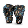 Blue Chinese Dragon Floral Print1 Boxing Gloves-grizzshop