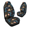 Blue Chinese Dragon Floral Print1 Car Seat Covers-grizzshop