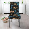 Blue Chinese Dragon Floral Print1 Chair Cover-grizzshop