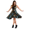 Blue Chinese Dragon Floral Print1 Dress-grizzshop