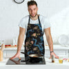 Blue Chinese Dragon Floral Print1 Men's Apron-grizzshop