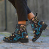 Blue Chinese Dragon Floral Print1 Men's Boots-grizzshop