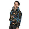 Blue Chinese Dragon Floral Print1 Men's Hoodie-grizzshop