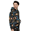 Blue Chinese Dragon Floral Print1 Men's Hoodie-grizzshop