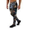 Blue Chinese Dragon Floral Print1 Men's Joggers-grizzshop