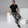 Blue Chinese Dragon Floral Print1 Men's Joggers-grizzshop