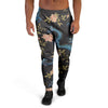 Blue Chinese Dragon Floral Print1 Men's Joggers-grizzshop